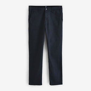 Navy Blue Slim Fit Premium Soft Touch Chino Trousers
