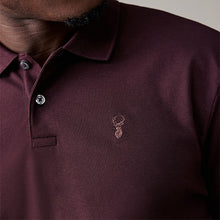 Load image into Gallery viewer, Purple Fig Regular Fit Short Sleeve Pique Polo Shirt
