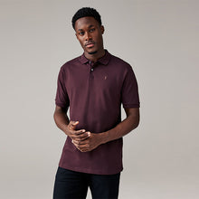 Load image into Gallery viewer, Purple Fig Regular Fit Short Sleeve Pique Polo Shirt
