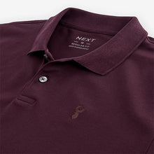 Load image into Gallery viewer, Purple Fig Regular Fit Short Sleeve Pique Polo Shirt

