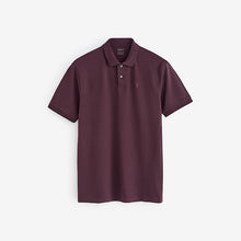 Load image into Gallery viewer, Purple Fig Regular Fit Short Sleeve Pique Polo Shirt

