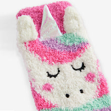 Load image into Gallery viewer, Pink Unicorn Christmas Cosy Ankle Socks
