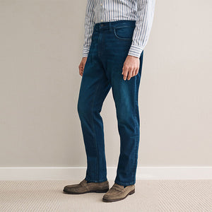 Mid Blue Slim Fit Motion Flex Ultra Soft Jeans