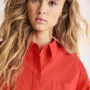 Red Oversized Shirt