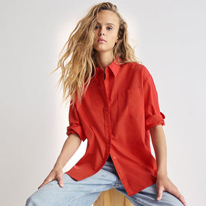 Red Oversized Shirt