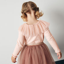 Load image into Gallery viewer, Pale Pink Sparkle Collar Top (3mths-6yrs)
