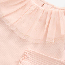 Load image into Gallery viewer, Pale Pink Sparkle Collar Top (3mths-6yrs)
