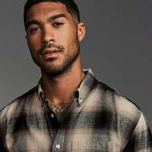 Load image into Gallery viewer, Black/White Check Long Sleeve 100% Cotton Oxford Shirt
