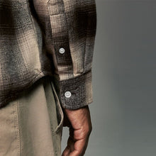 Load image into Gallery viewer, Black/White Check Long Sleeve 100% Cotton Oxford Shirt
