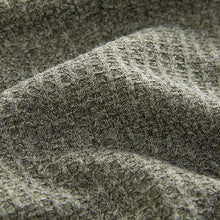 Load image into Gallery viewer, Green Waffle Textured Long Sleeve Grandad T-Shirt
