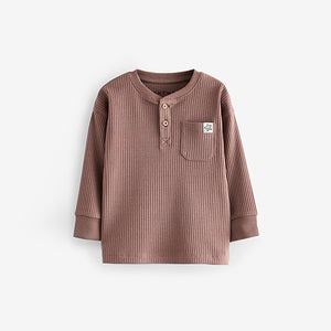 Navy/Camel Plain 3 Pack Relaxed Fit Pyjamas (12mths-6yrs)