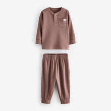 Load image into Gallery viewer, Navy/Camel Plain 3 Pack Relaxed Fit Pyjamas (12mths-6yrs)
