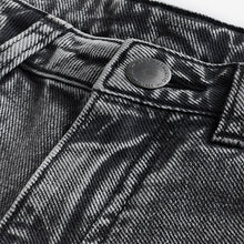 Load image into Gallery viewer, Grey Wide Fit 100% Cotton Graffiti Denim Jeans

