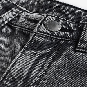Grey Wide Fit 100% Cotton Graffiti Denim Jeans