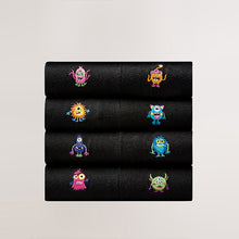 Load image into Gallery viewer, Monsters Fun Embroidered Socks 8 Pack
