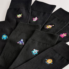 Load image into Gallery viewer, Monsters Fun Embroidered Socks 8 Pack
