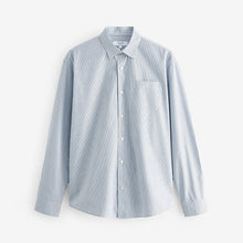 Load image into Gallery viewer, Dark Blue 100% Cotton Stripe Long Sleeve Shirt
