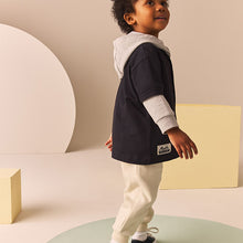 Load image into Gallery viewer, Black/White Varsity Hoodie and Joggers Set (3mths-6yrs)
