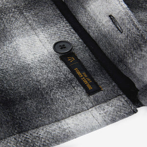 Grey Ombre Check Hooded Borg Lined Shacket