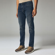 Load image into Gallery viewer, Blue Grey Vintage Slim Fit Comfort Stretch Jeans
