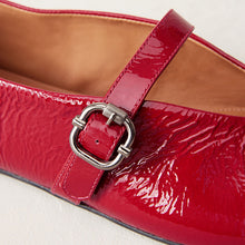 Load image into Gallery viewer, Red Standard/Wide Fit Signature Leather Mary Jane Shoes
