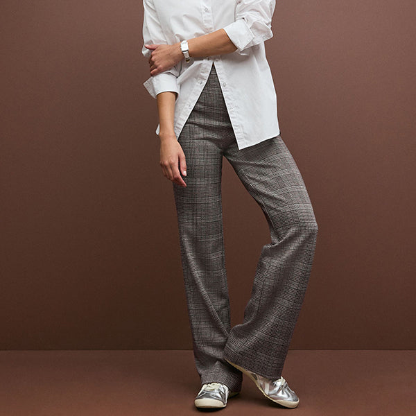 Neutral Smoothing Ponte Wide Leg Trousers