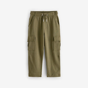 Khaki Green Regular Fit Cargo Cotton-Rich Joggers (3-12yrs)