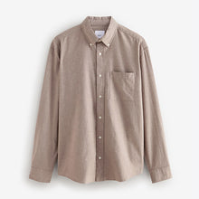Load image into Gallery viewer, Stone Natural Brushed 100% Cotton Oxford Long Sleeve Shirt

