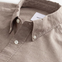 Load image into Gallery viewer, Stone Natural Brushed 100% Cotton Oxford Long Sleeve Shirt
