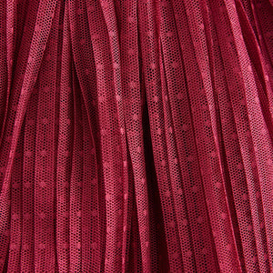 Burgundy Long Sleeve Mesh Dress (3mths-6yrs)