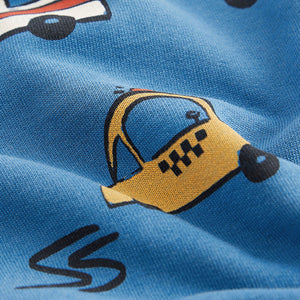 Blue Vehicles All-Over Print Character Sweatshirt and Joggers Set (3mths-5yrs)