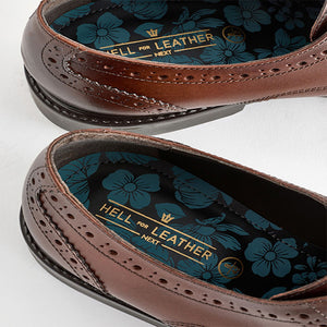 Brown Standard Fit Leather Derby Brogues