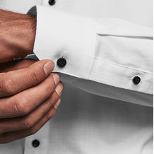 Load image into Gallery viewer, White Slim Fit Slim Fit Single Cuff Shirt With Wing Collar And Bow Tie Pack
