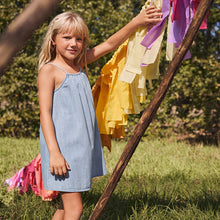 Load image into Gallery viewer, Denim 100% Cotton Strappy Sundress (3-12yrs)
