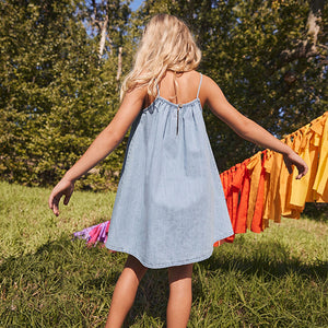 Denim 100% Cotton Strappy Sundress (3-12yrs)