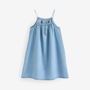 Denim 100% Cotton Strappy Sundress (3-12yrs)