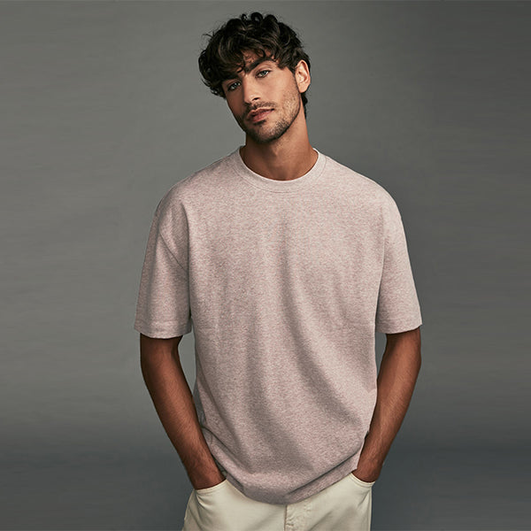 Stone Marl Relaxed Fit Heavyweight T-Shirt