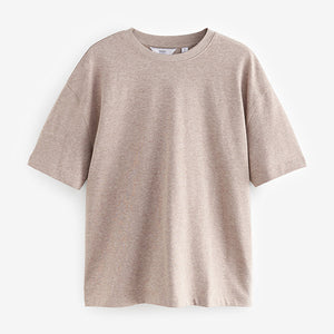 Stone Marl Relaxed Fit Heavyweight T-Shirt