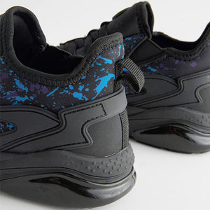 Black Splat Pull On Trainers