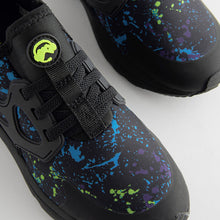 Load image into Gallery viewer, Black Splat Pull On Trainers
