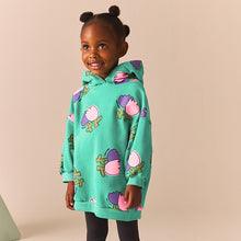 Load image into Gallery viewer, Green Hooded Sweat Dress (3mths-6yrs)
