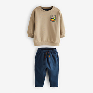 Stone Mountain Scene 100% Cotton Backprint Sweatshirt and Joggers Set (3mths-6yrs)