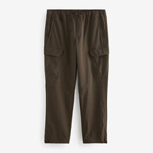 Load image into Gallery viewer, Chocolate Brown Regular Fit Ripstop Tech Cargo Trousers

