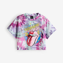 Load image into Gallery viewer, Purple Tie Dye Rolling Stones 100% Cotton T-Shirt (3-12yrs)
