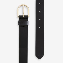 Load image into Gallery viewer, Black/Gold Regular Leather Belt
