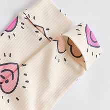 Load image into Gallery viewer, Pink Happy Heart Baby Two Way Zip Floral Print Sleepsuits 3 Pack (0mths-18mths)
