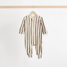 Load image into Gallery viewer, Pink Happy Heart Baby Two Way Zip Floral Print Sleepsuits 3 Pack (0mths-18mths)
