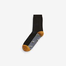 Load image into Gallery viewer, Blue/Ochre Bee Footbed Ankle Socks 5 Pack
