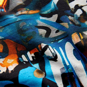 Black Graffiti Controller Short Sleeve All Over Print 100% Cotton