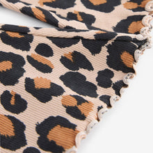 Load image into Gallery viewer, Animal Leopard Print Rib Flare Leggings (3mths-6yrs)
